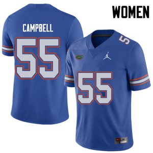 Women Jordan Brand Kyree Campbell Royal UF #55 Stitched Jersey