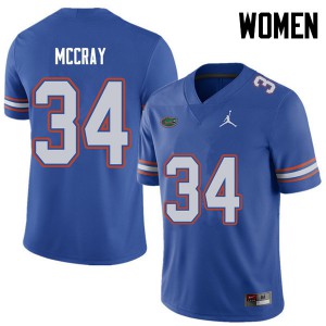 Womens Jordan Brand Lerentee McCray Royal Florida #34 Stitched Jersey