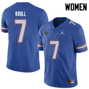 Womens Jordan Brand Lucas Krull Royal UF #7 Stitched Jersey
