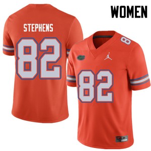 Women Jordan Brand Moral Stephens Orange Florida Gators #82 Stitch Jersey