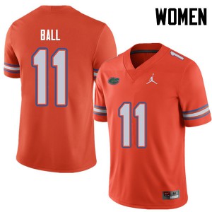 Women Jordan Brand Neiron Ball Orange Florida #11 NCAA Jersey