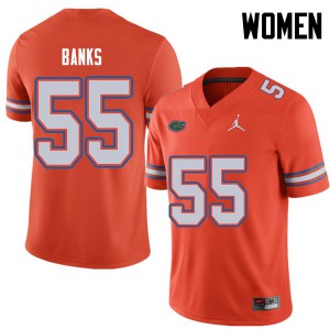 Womens Jordan Brand Noah Banks Orange University of Florida #55 Player Jersey
