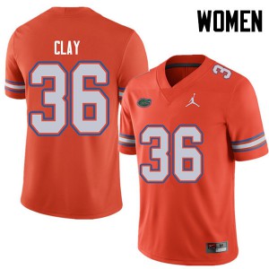 Women Jordan Brand Robert Clay Orange Florida #36 High School Jerseys