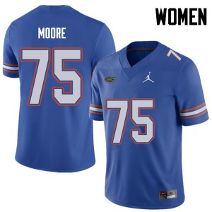 Women's Jordan Brand T.J. Moore Royal UF #75 Football Jerseys