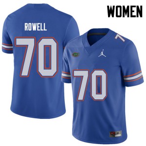 Womens Jordan Brand Tanner Rowell Royal Florida #70 Stitch Jerseys