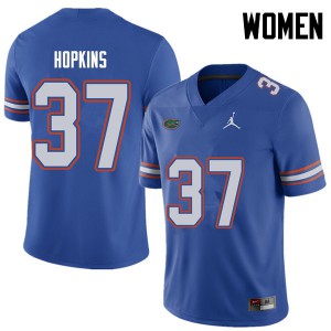 Women's Jordan Brand Tyriek Hopkins Royal Florida #37 Stitch Jerseys