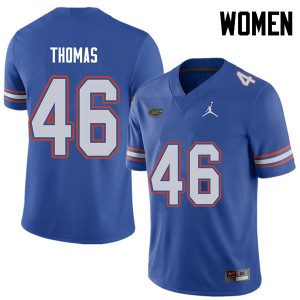 Women Jordan Brand Will Thomas Royal Florida #46 Alumni Jerseys