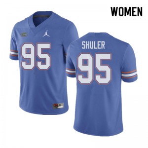 Women's Jordan Brand Adam Shuler Blue University of Florida #95 Football Jerseys