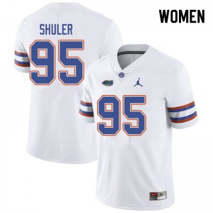 Women Jordan Brand Adam Shuler White Florida #95 Football Jersey