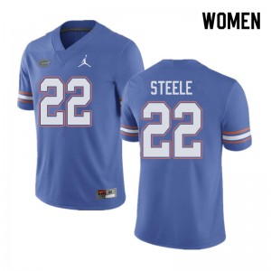 Women's Jordan Brand Chris Steele Blue UF #22 High School Jersey