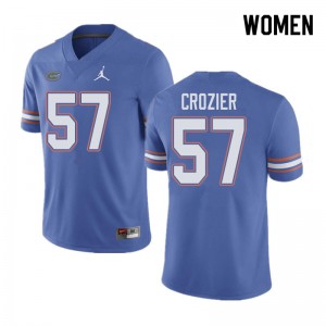 Women's Jordan Brand Coleman Crozier Blue University of Florida #57 Official Jerseys