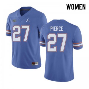 Women's Jordan Brand Dameon Pierce Blue UF #27 University Jerseys