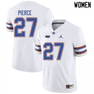 Womens Jordan Brand Dameon Pierce White UF #27 Official Jerseys