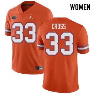 Womens Jordan Brand Daniel Cross Orange University of Florida #33 Embroidery Jerseys
