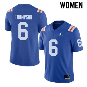Womens Jordan Brand Deonte Thompson Royal Florida #6 Throwback Alternate Player Jerseys