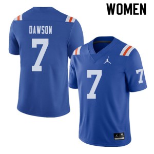 Women's Jordan Brand Duke Dawson Royal UF #7 Throwback Alternate College Jerseys