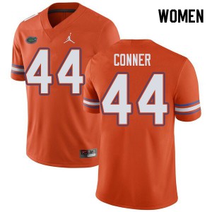 Womens Jordan Brand Garrett Conner Orange Florida #44 NCAA Jersey