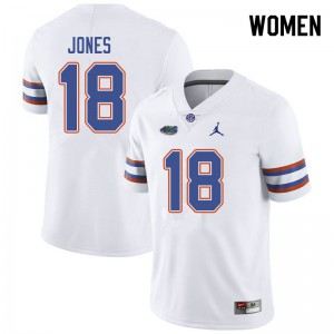 Women's Jordan Brand Jalon Jones White Florida Gators #18 High School Jerseys