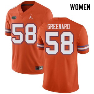 Womens Jordan Brand Jonathan Greenard Orange UF #58 Official Jersey