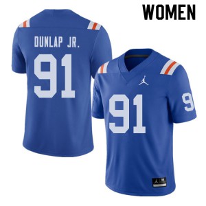 Womens Jordan Brand Marlon Dunlap Jr. Royal Florida #91 Throwback Alternate Player Jerseys