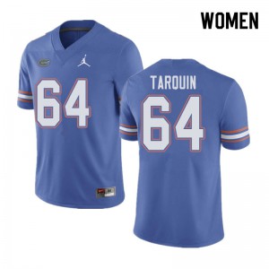 Women Jordan Brand Michael Tarquin Blue Florida #64 Stitch Jerseys
