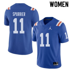Women's Jordan Brand Steve Spurrier Royal Florida #11 Throwback Alternate Football Jersey
