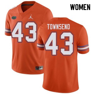 Womens Jordan Brand Tommy Townsend Orange Florida Gators #43 Alumni Jersey