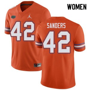 Women Jordan Brand Umstead Sanders Orange Florida #42 Official Jerseys