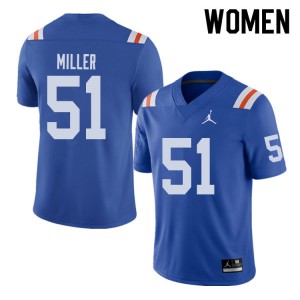 Womens Jordan Brand Ventrell Miller Royal University of Florida #51 Throwback Alternate Player Jersey