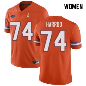 Women's Jordan Brand Will Harrod Orange University of Florida #74 Official Jersey