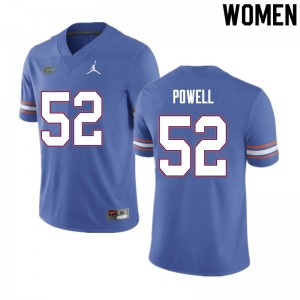 Womens Antwuan Powell Blue Florida #52 Alumni Jerseys