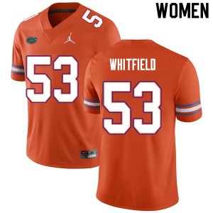 Women's Chase Whitfield Orange Florida Gators #53 NCAA Jersey