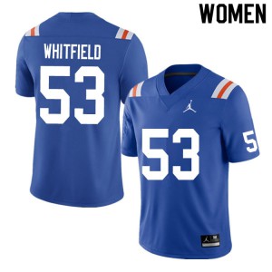 Women Chase Whitfield Royal Florida #53 Throwback Alumni Jerseys