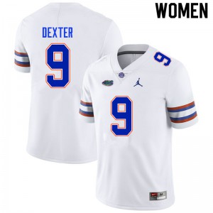 Women's Gervon Dexter White Florida #9 University Jerseys