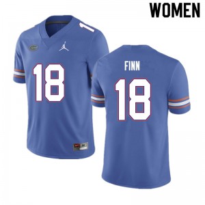 Womens Jacob Finn Blue University of Florida #18 Alumni Jersey