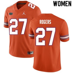 Womens Jahari Rogers Orange University of Florida #27 NCAA Jersey