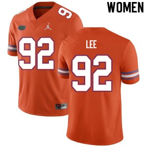 Women Jalen Lee Orange Florida #92 Official Jersey