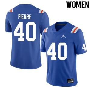 Womens Jesiah Pierre Royal Florida #40 Throwback Football Jerseys