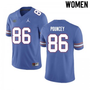 Women Jordan Pouncey Blue University of Florida #86 Player Jerseys