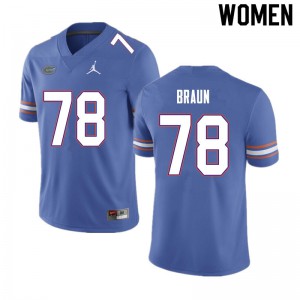 Women's Josh Braun Blue UF #78 Stitched Jerseys