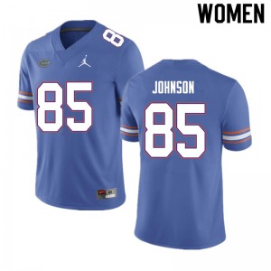 Women's Kevin Johnson Blue University of Florida #85 Official Jerseys