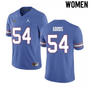 Women Lamar Goods Blue University of Florida #54 Stitched Jerseys