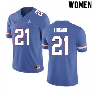Women Lorenzo Lingard Blue Florida #21 Football Jerseys