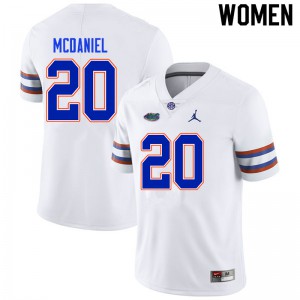 Women Mordecai McDaniel White Florida #20 High School Jersey