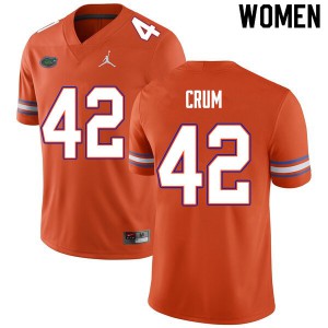 Women Quaylin Crum Orange UF #42 University Jerseys
