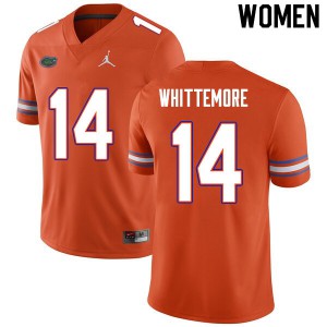 Womens Trent Whittemore Orange UF #14 Football Jersey