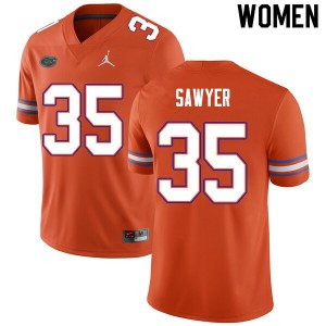 Women's William Sawyer Orange Florida #35 NCAA Jersey