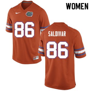 Women Andres Saldivar Orange Florida Gators #86 Official Jersey