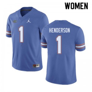 Women Jordan Brand CJ Henderson Blue Florida Gators #1 High School Jerseys