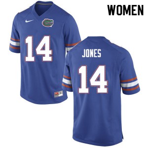 Womens Emory Jones Blue Florida #14 NCAA Jersey